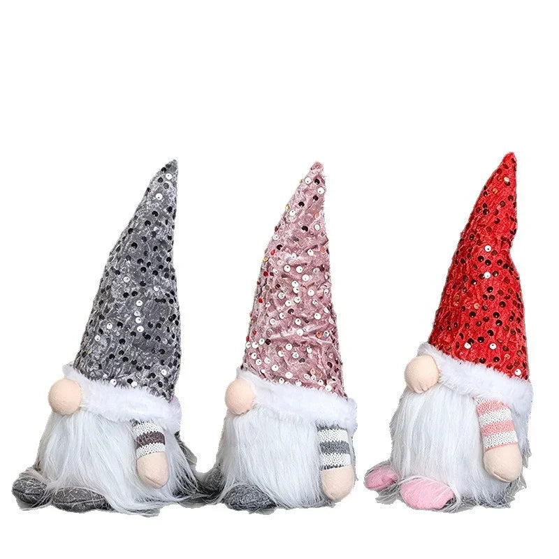 Decorative Gnome Handcrafted Glitter Hat & Fluffy Beard