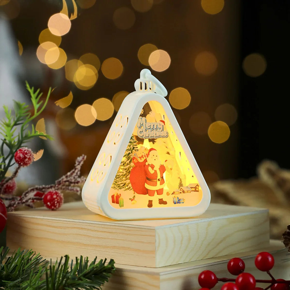 Decorative LED Lantern Festive Scene Indoor & Outdoor