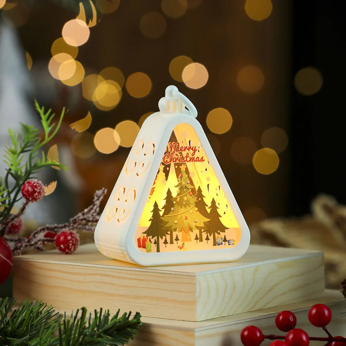 Decorative LED Lantern Festive Scene Indoor & Outdoor