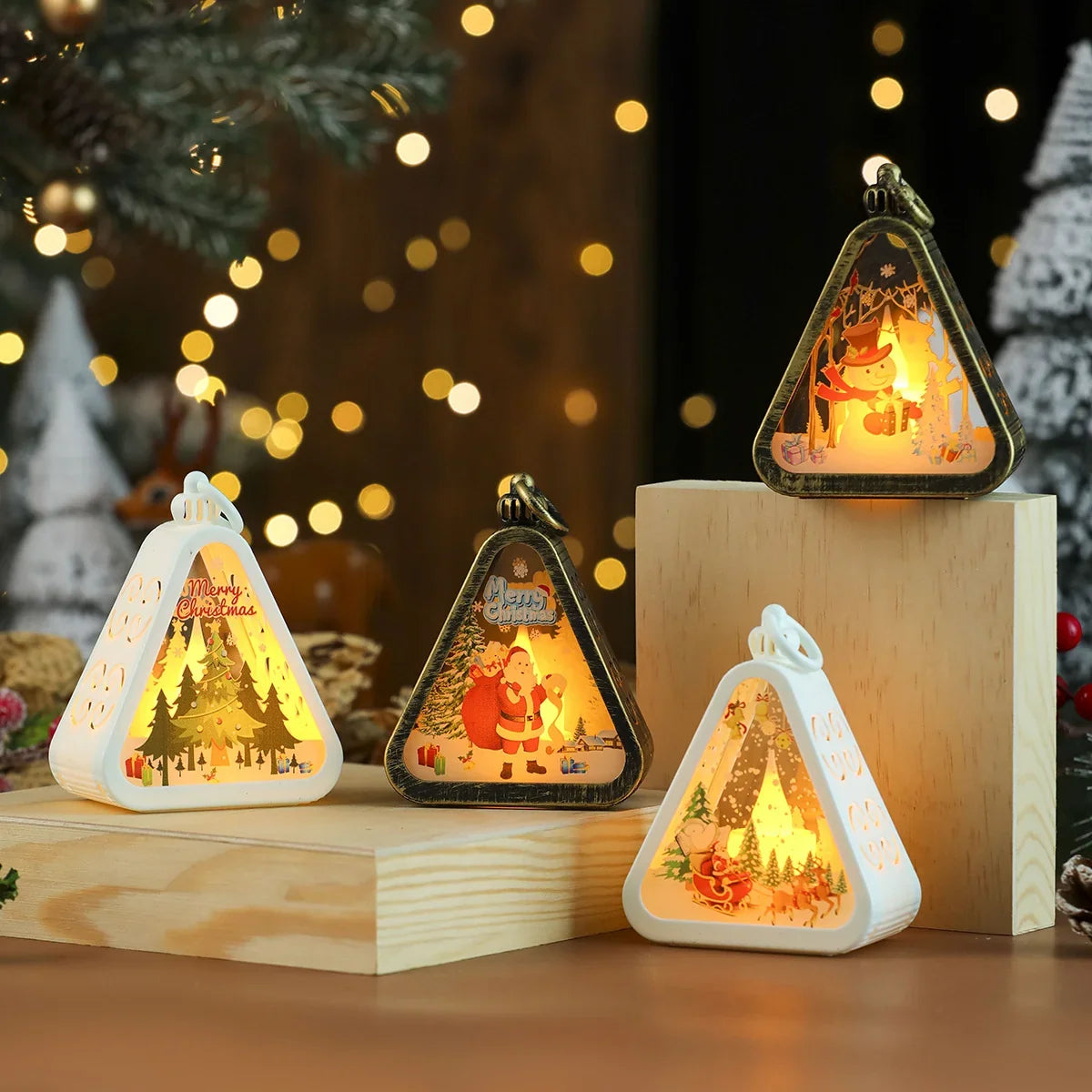 Decorative LED Lantern Festive Scene Indoor & Outdoor