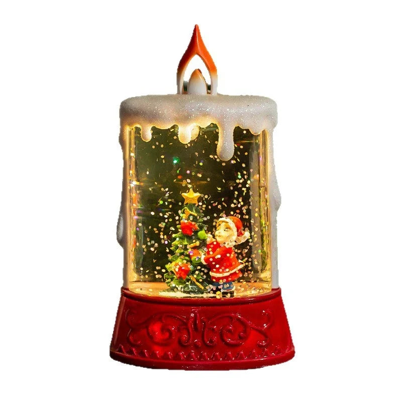 Decorative Lantern Built-In Glitter Light Battery-Free