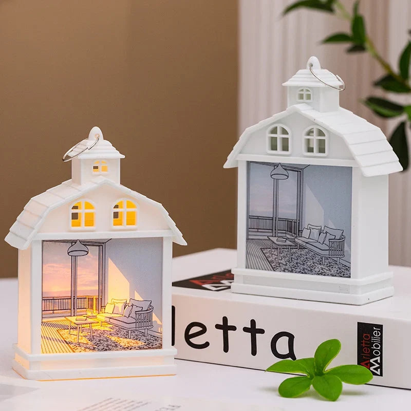 Decorative Lantern Built-In Warm LED Lightweight Plastic