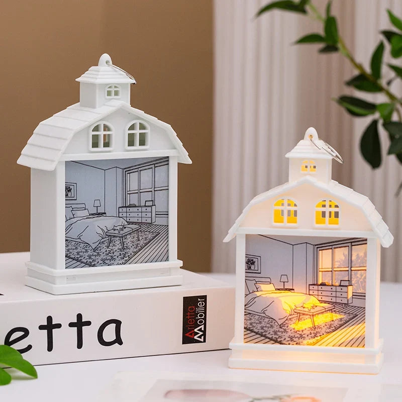 Decorative Lantern Built-In Warm LED Lightweight Plastic