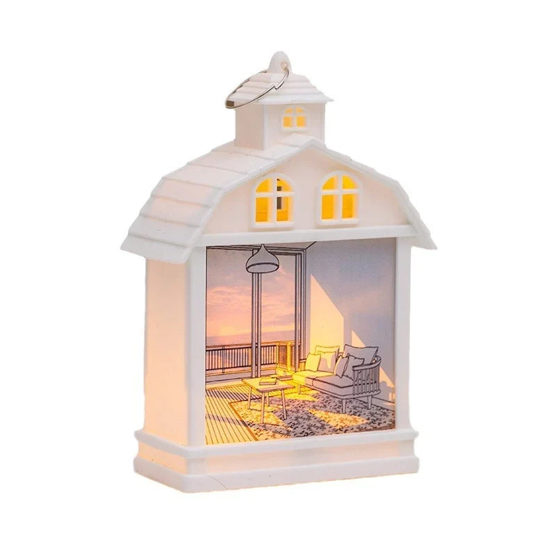 Decorative Lantern Built-In Warm LED Lightweight Plastic