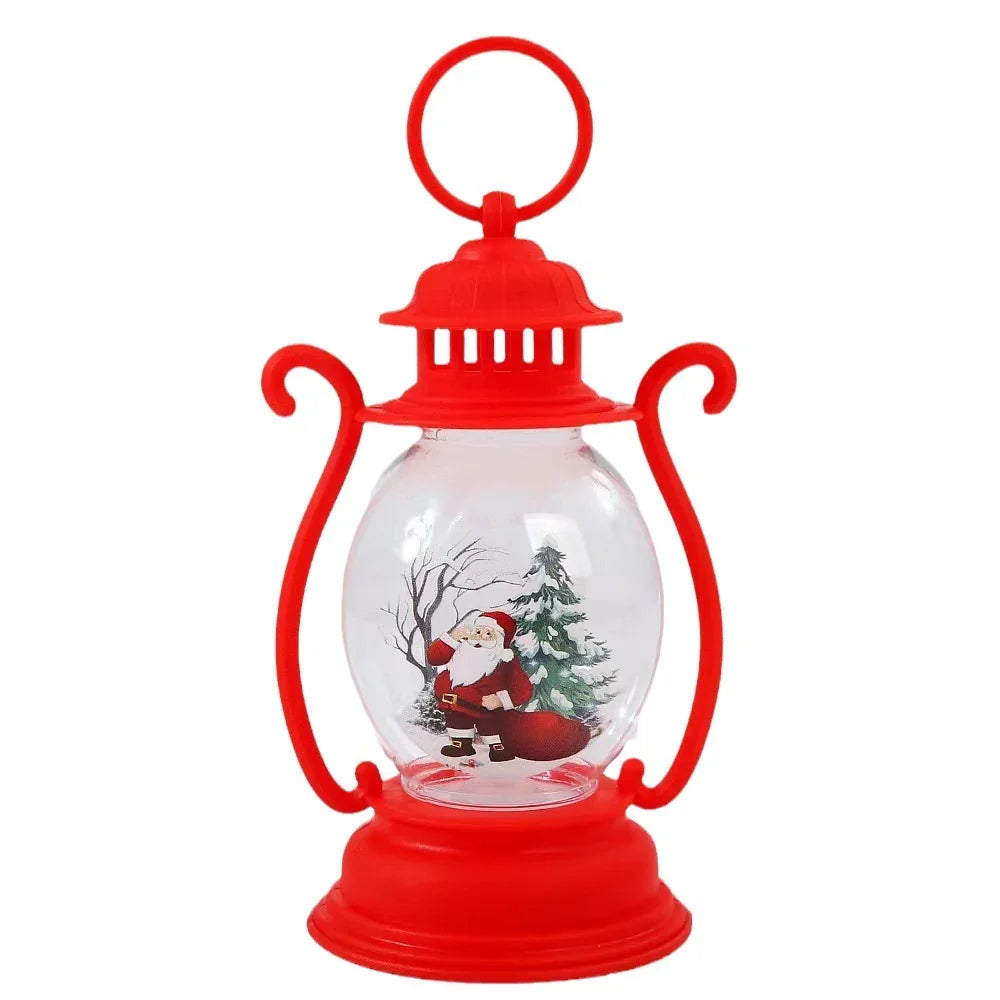 Decorative Lantern Glass & Metal Christmas Motifs