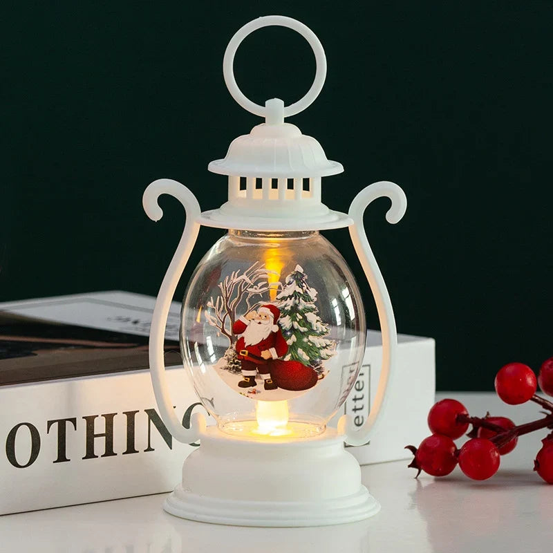 Decorative Lantern Glass & Metal Christmas Motifs