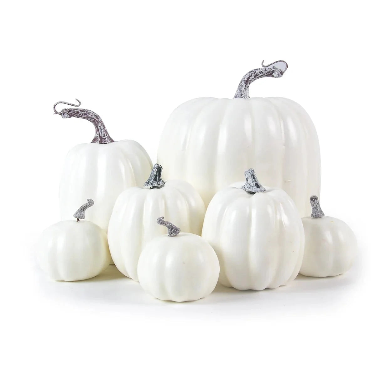 Decorative Pumpkins Realistic Moulded Texture Stackable & Reusable