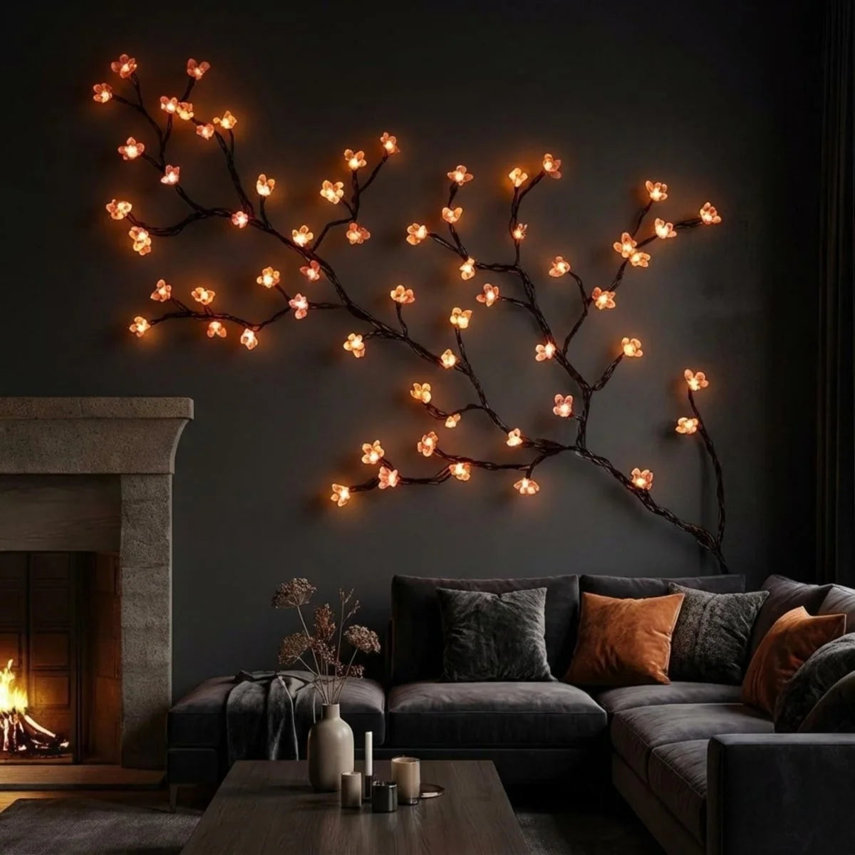 Decorative Wall Lamp Branch Design Integrated Warm White LEDs