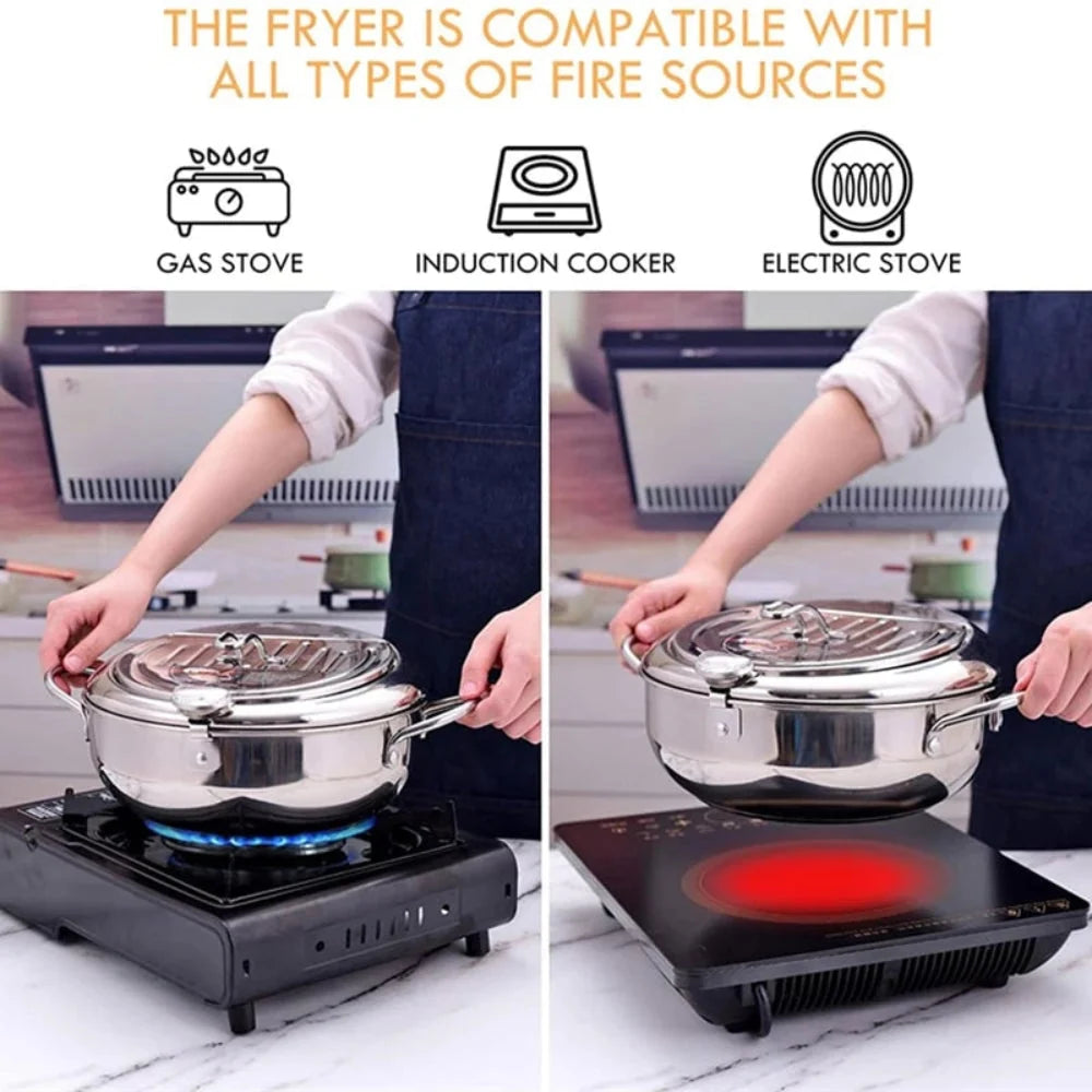 Deep Fryer Thermostatic Control Removable Pot & Basket