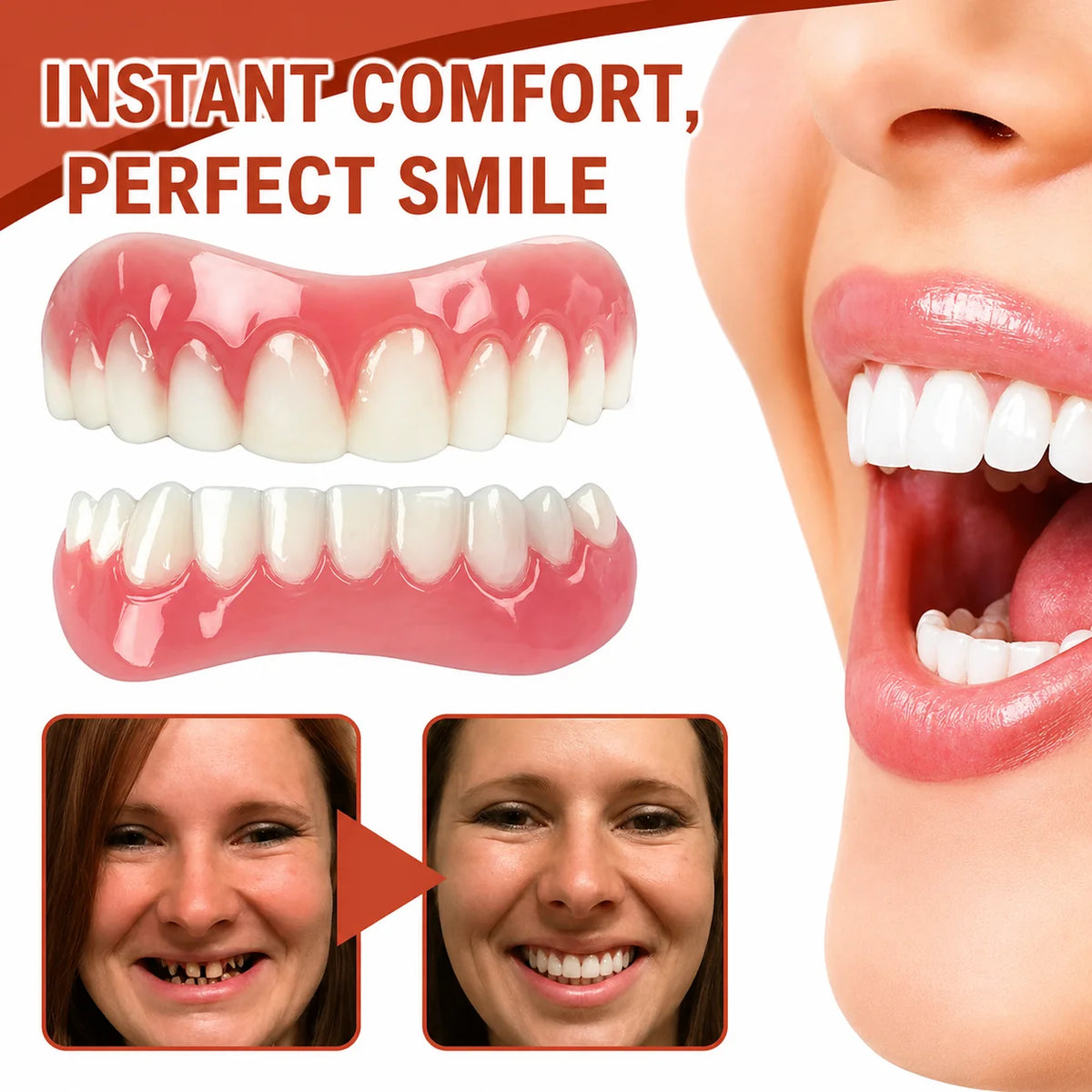 Denture Cushions Soft Silicone Non-Slip Fit