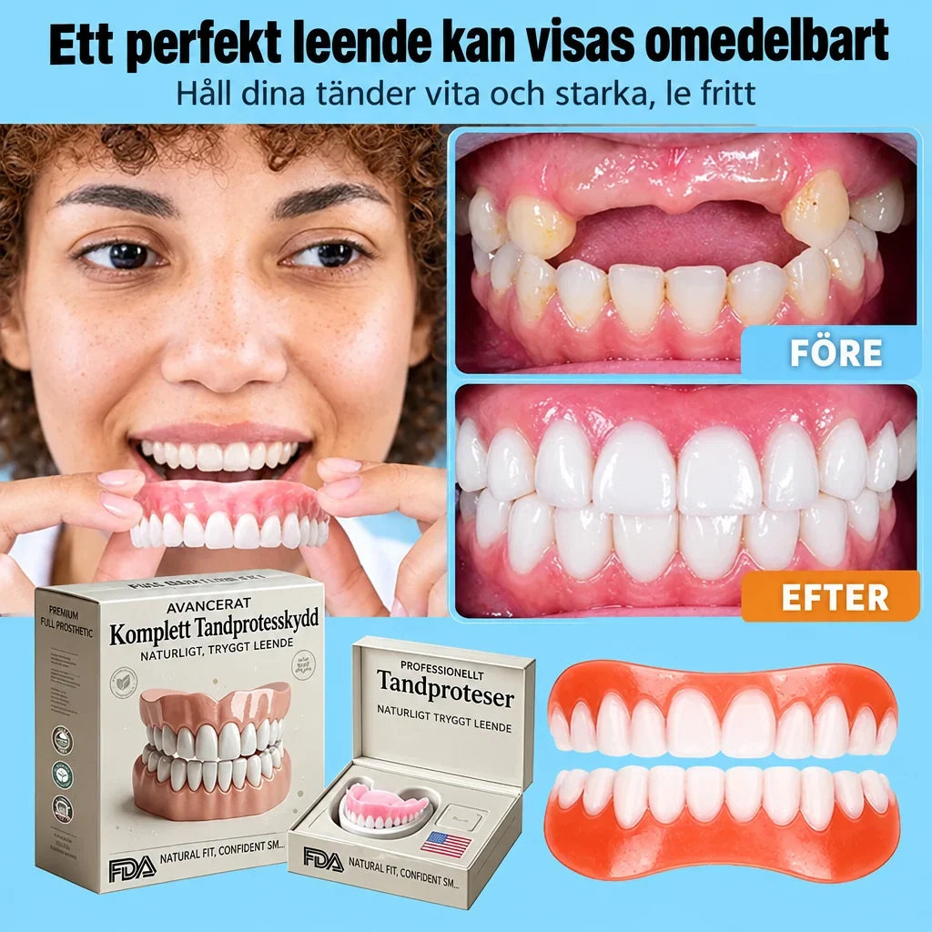 Denture Kit Warm-Water Moldable Upper & Lower Set