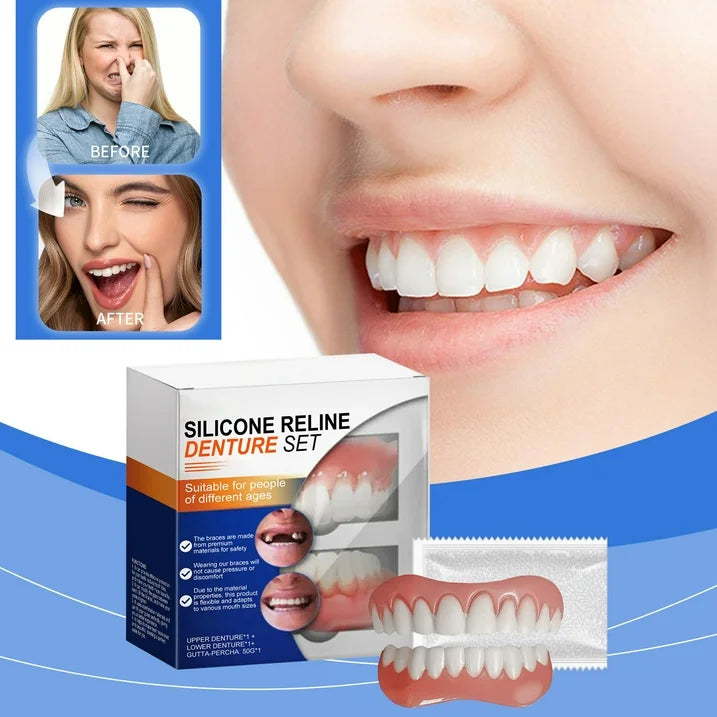 Denture Mold Kit Flexible Silicone Upper & Lower Reusable