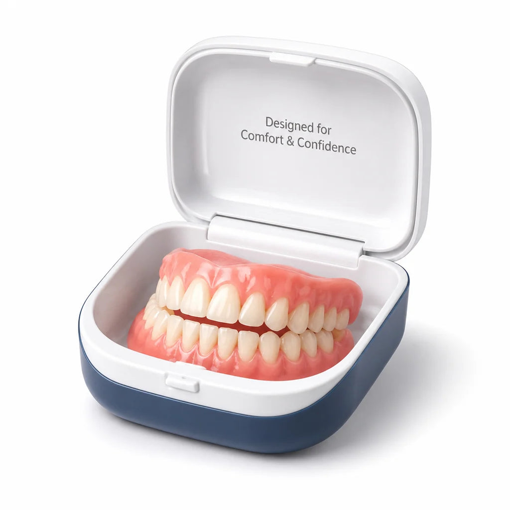 Denture Set Adjustable Silicone Reusable & Easy to Clean
