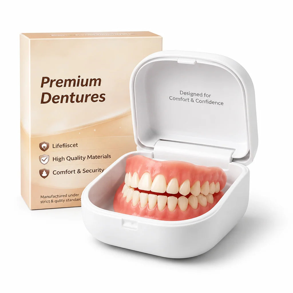 Denture Set Adjustable Silicone Reusable & Easy to Clean