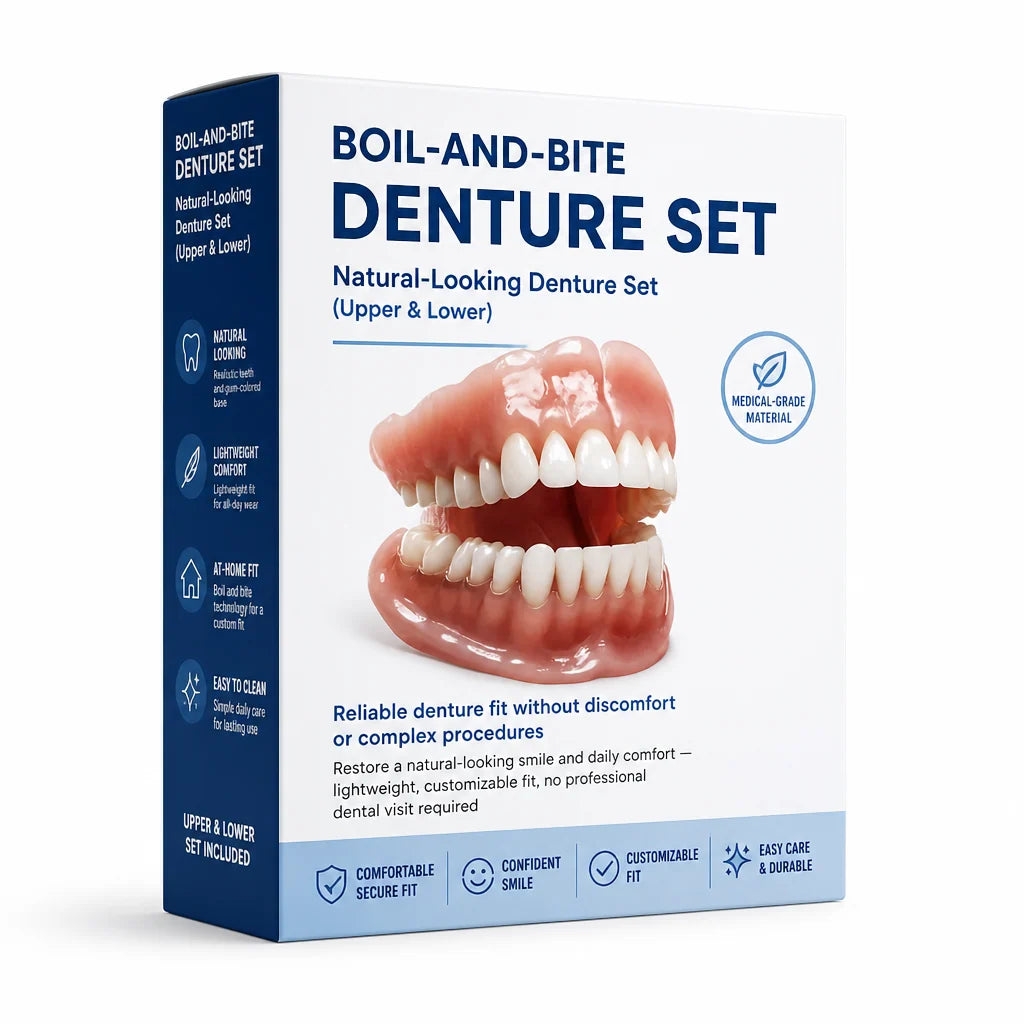Denture Set Boil-and-Bite Upper & Lower