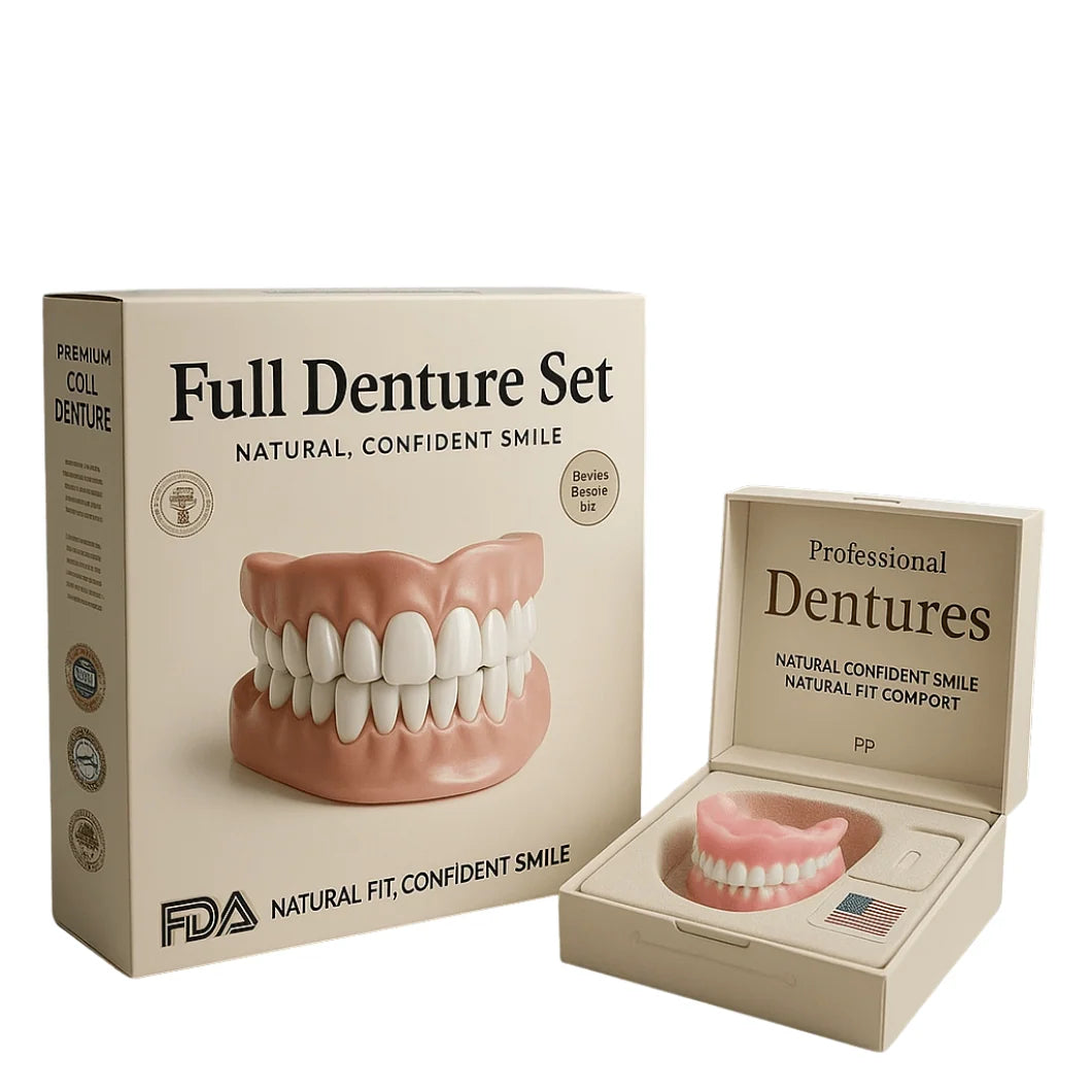 Denture Set Heat-Moldable Upper & Lower Jaw