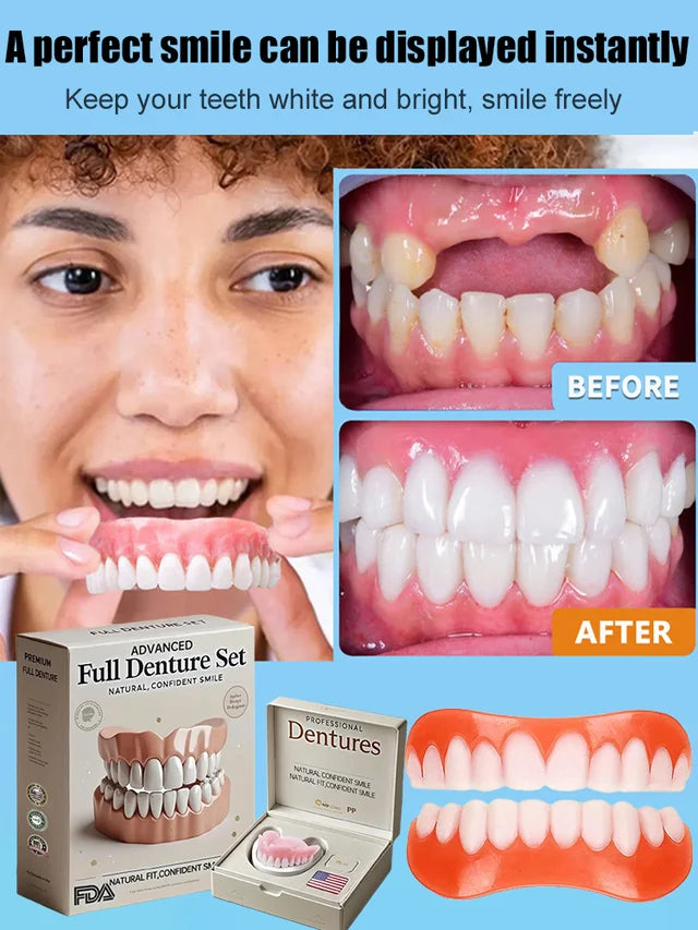 Denture Set Heat-Moldable Upper & Lower Jaw