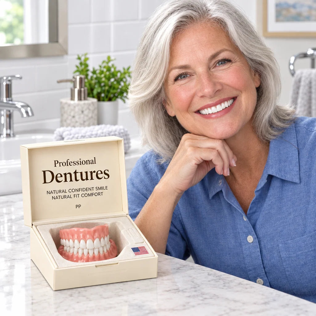 Denture Set Heat-Moldable Upper & Lower Jaw Reusable