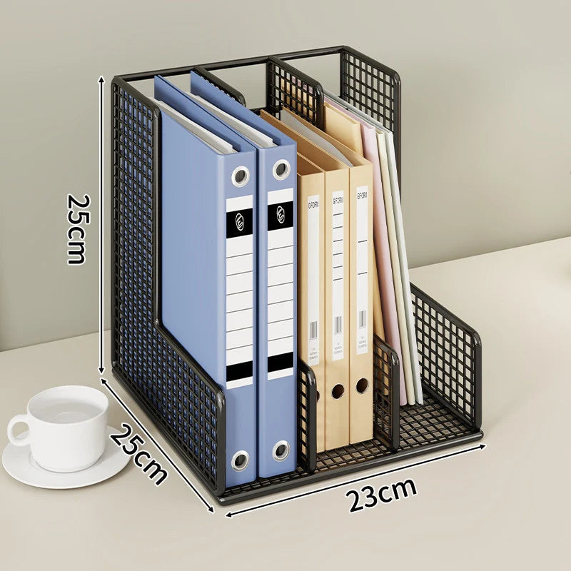 Desk File Organizer Metal Mesh Adjustable Dividers