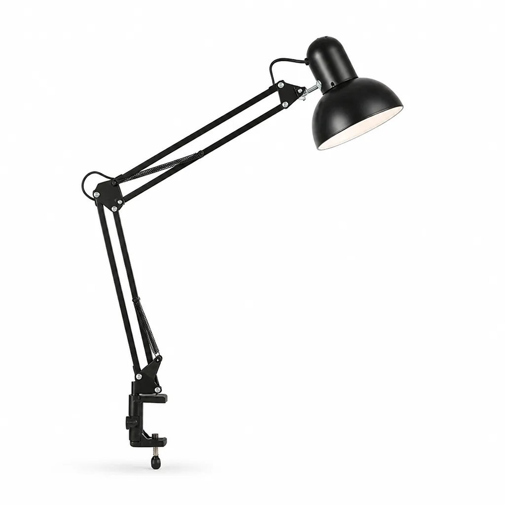 Desk Lamp Adjustable Arm Space-Saving Clamp