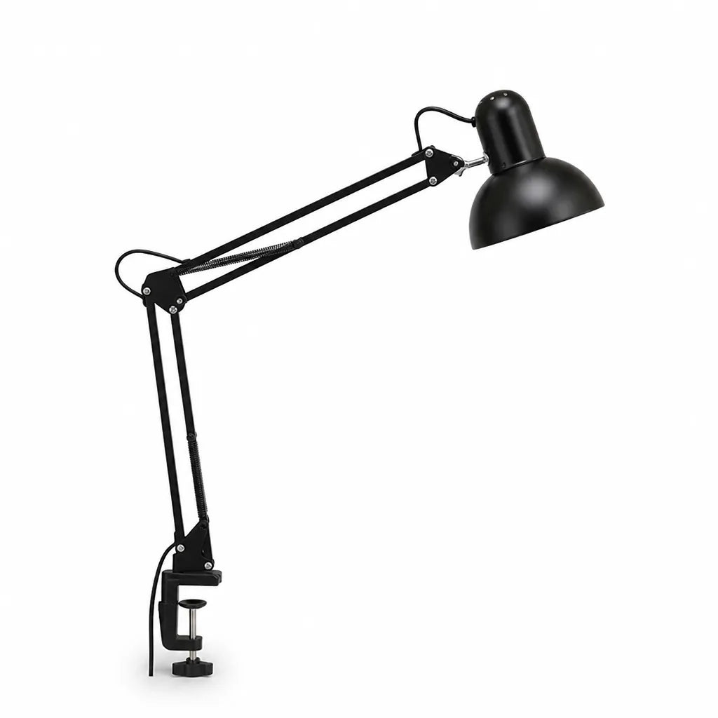 Desk Lamp Adjustable Arm Space-Saving Clamp