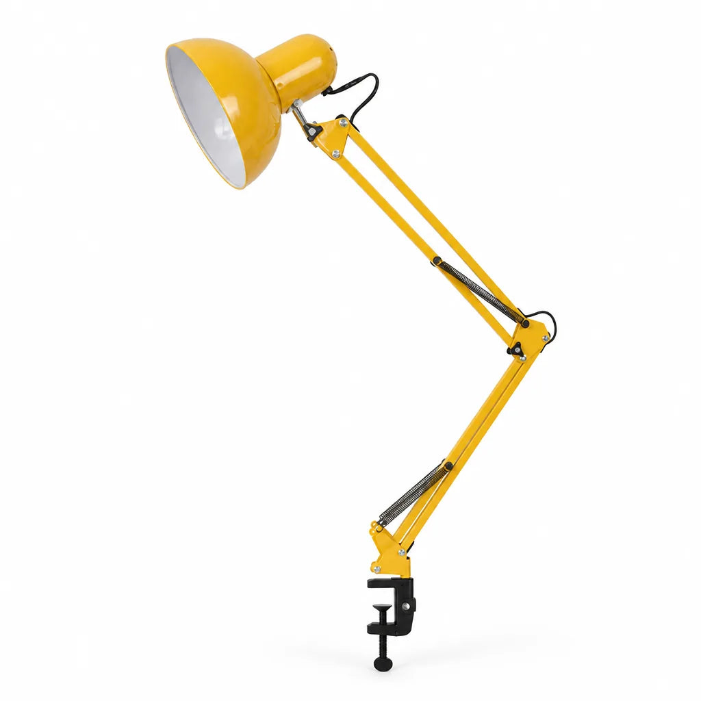 Desk Lamp Adjustable Arm Space-Saving Clamp