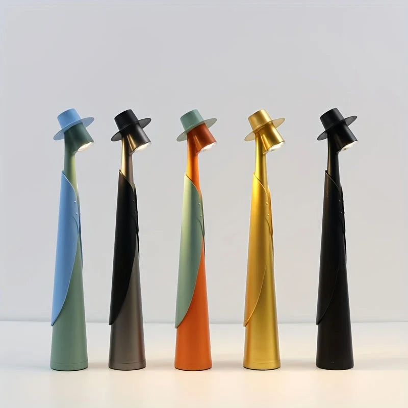 Desk Lamp Hat-Shaped Rechargeable Touch Dimmer