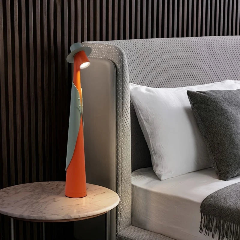 Desk Lamp Hat-Shaped Rechargeable Touch Dimmer