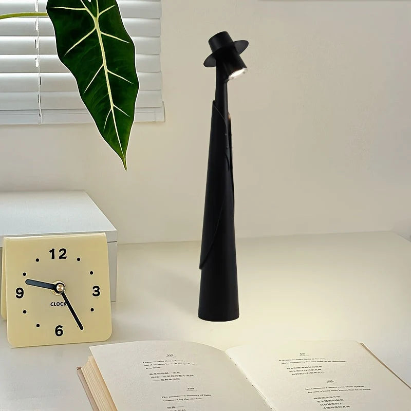Desk Lamp Hat-Shaped Rechargeable Touch Dimmer