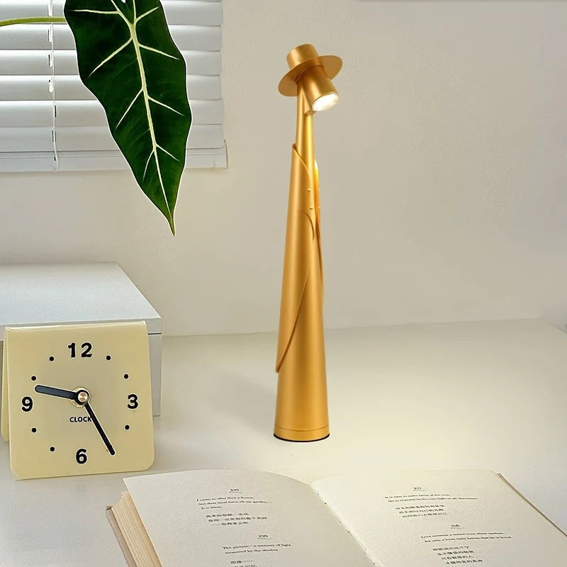 Desk Lamp Hat-Shaped Rechargeable Touch Dimmer