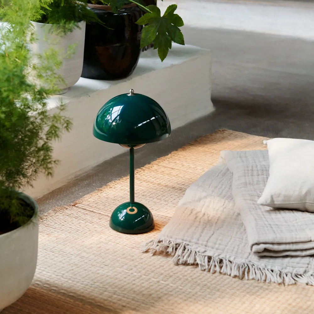 Desk Lamp Mushroom Shape Rechargeable Stepless Dimmer
