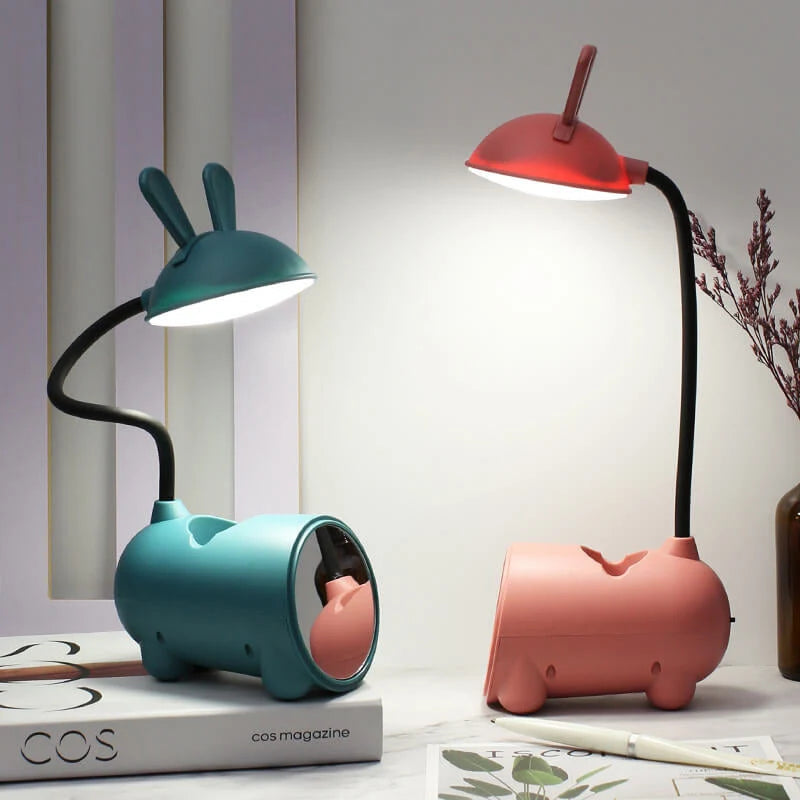 Desk Lamp Rabbit Design & Pen Holder USB Rechargeable