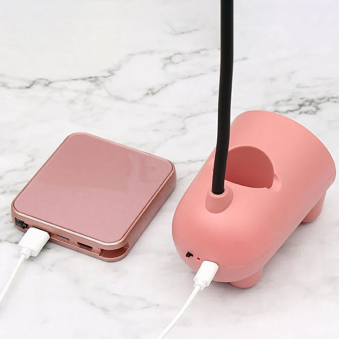 Desk Lamp Rabbit Design & Pen Holder USB Rechargeable