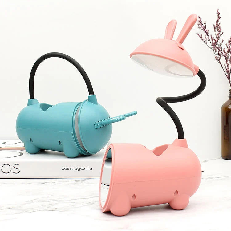 Desk Lamp Rabbit Design & Pen Holder USB Rechargeable