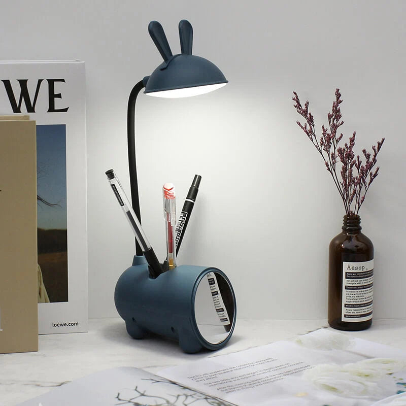 Desk Lamp Rabbit Design & Pen Holder USB Rechargeable