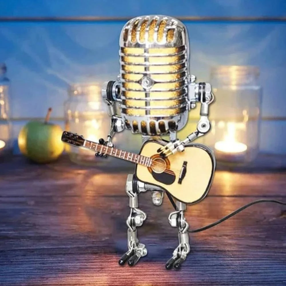 Desk Lamp Vintage Microphone Adjustable Energy-Saving