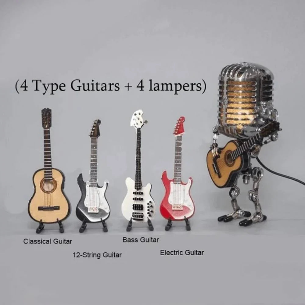 Desk Lamp Vintage Microphone Adjustable Energy-Saving