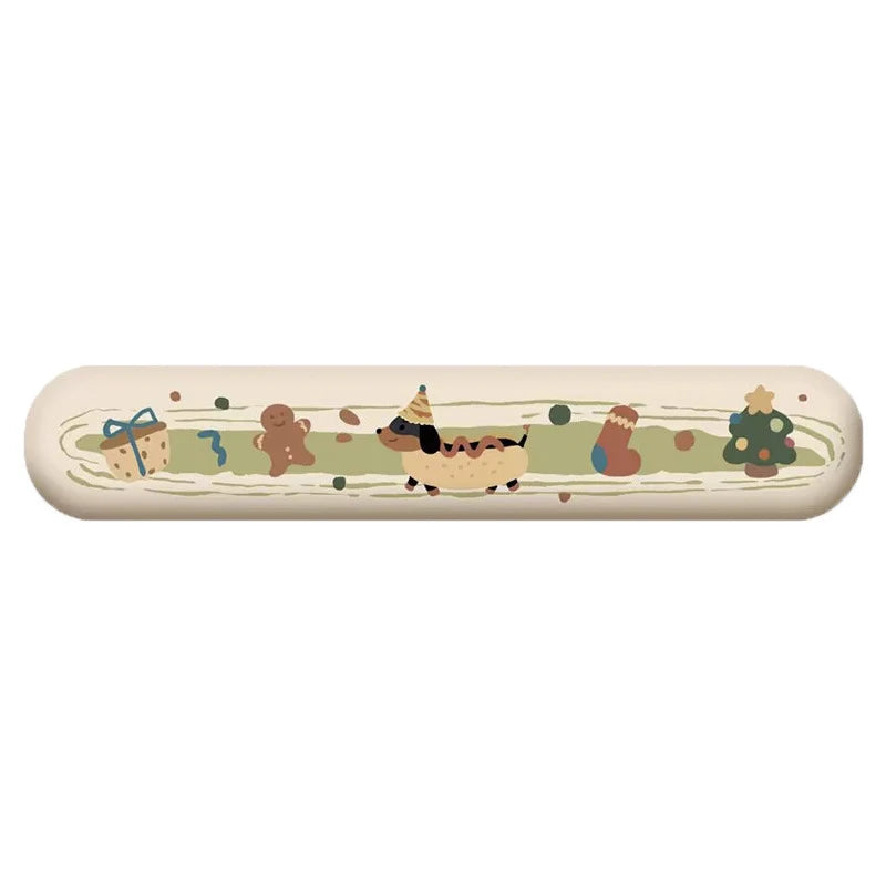 Desk Mat Dachshund Print Soft Wrist Rest Anti-Slip Base