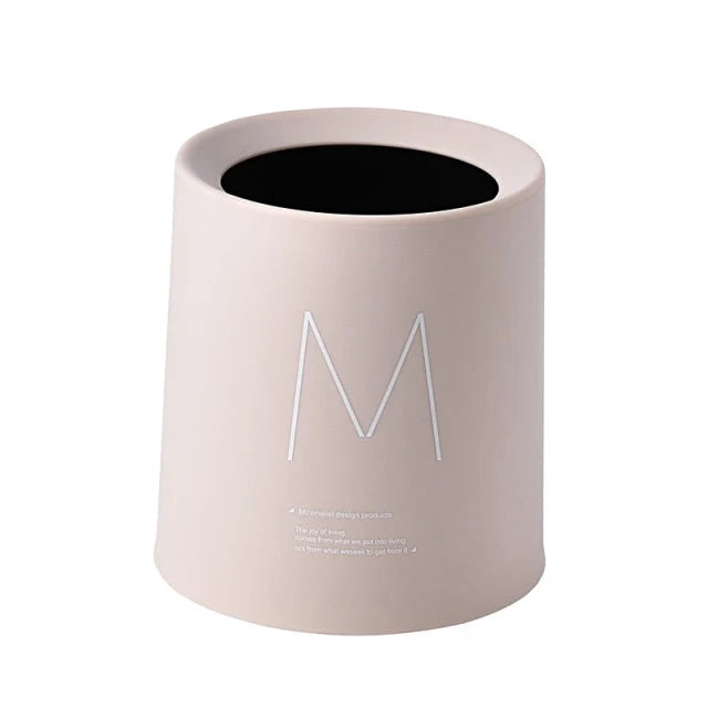 Desktop Waste Bin Double-Layer Compact Plastic