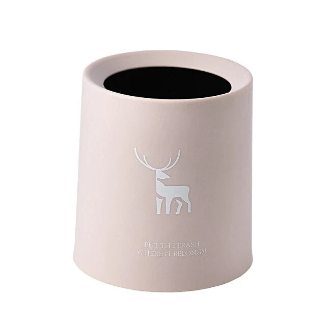 Desktop Waste Bin Double-Layer Compact Plastic
