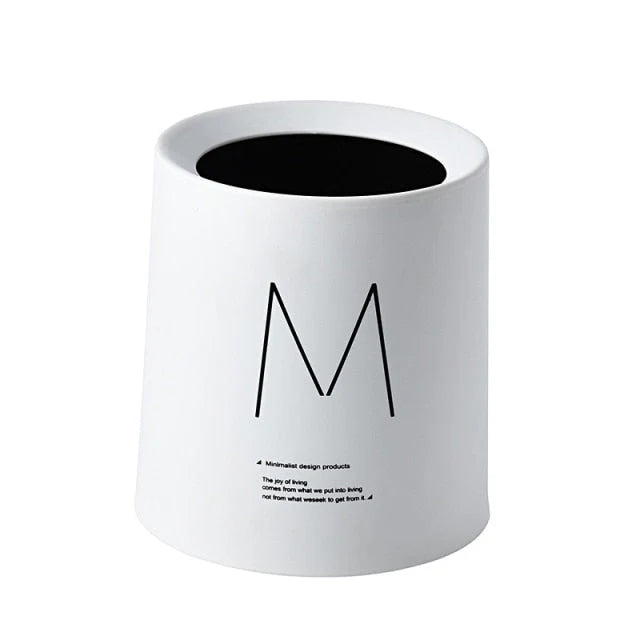 Desktop Waste Bin Double-Layer Compact Plastic