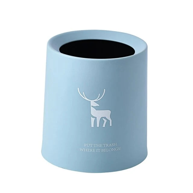 Desktop Waste Bin Double-Layer Compact Plastic