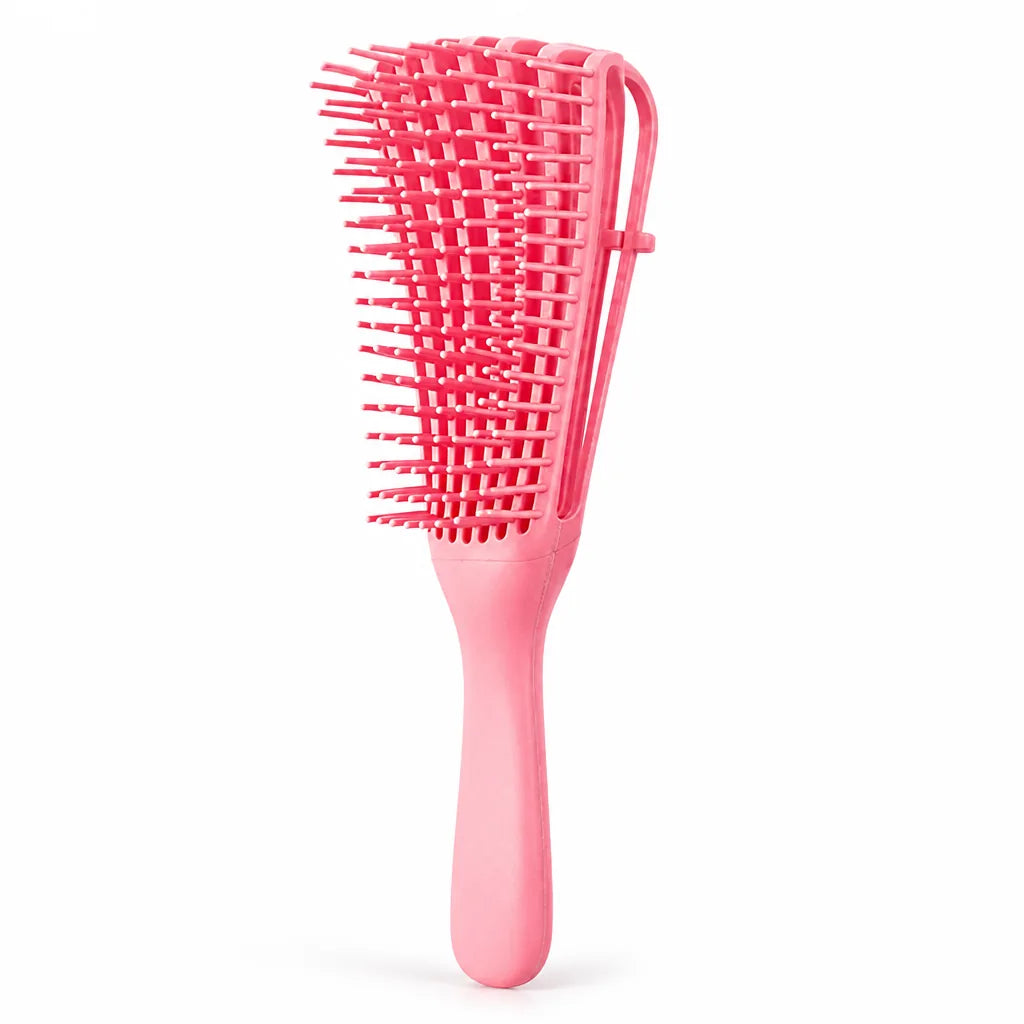 Detangling Brush Curly & Kinky Flexible Bristles Non-Slip Handle