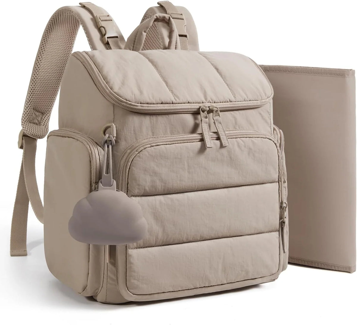 Diaper Backpack Insulated Bottle Pockets & Divided Interior
