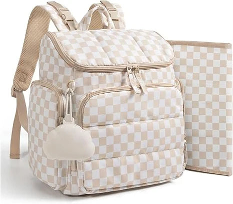 Diaper Backpack Insulated Bottle Pockets & Divided Interior