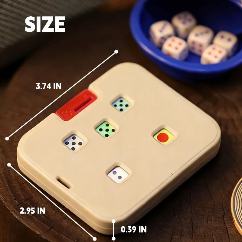 Dice Spinner Five D6 Wheels Battery-Free Pocket-Sized