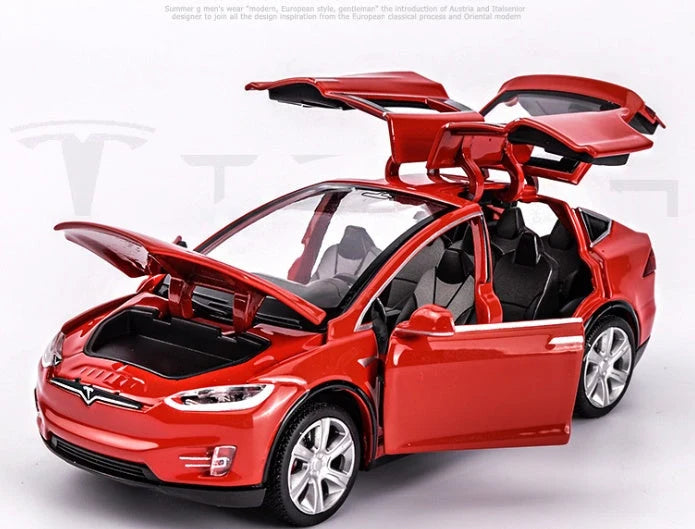 Diecast Toy Car Pull-Back Lights & Sound Six Doors
