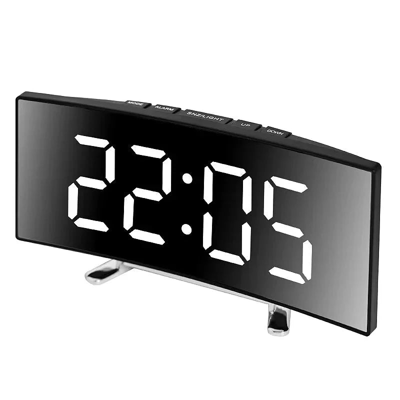 Digital Alarm Clock Large LED Display Silent Operation