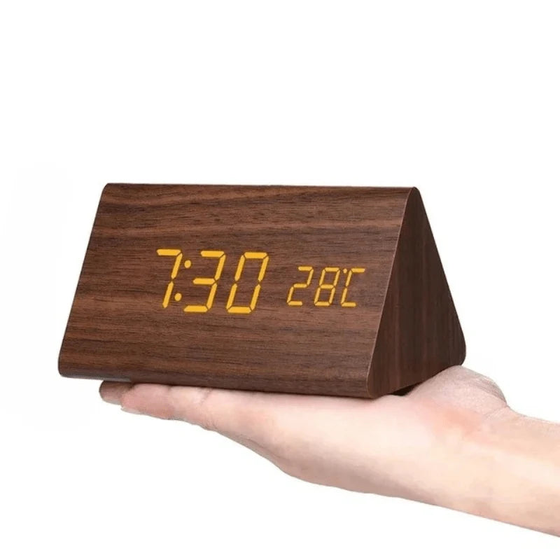 Digital Alarm Clock Sound Activated Dimmable LED Display