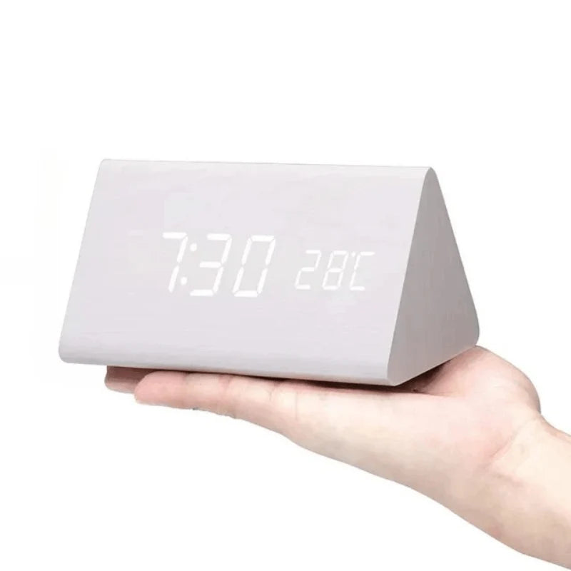 Digital Alarm Clock Sound Activated Dimmable LED Display